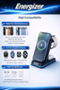 Energizer - 3-in-1 15W Qi Certified Wireless Fast 15W Charger Charging Station/Stand w/ RGB Light for iPhone + AirPods + Apple Watch - Black-Front_Standard