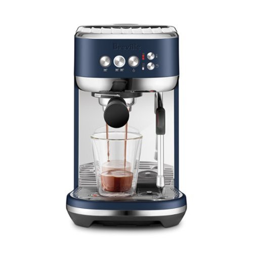 Breville - the Bambino Plus Espresso Machine with 15 bars of pressure and Milk Frother - Damson Blue-Front_Standard 