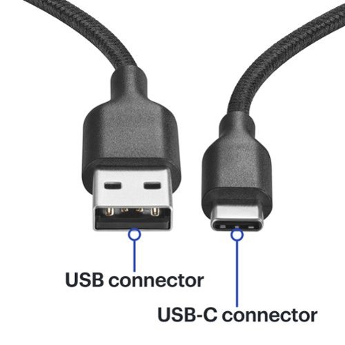 Best Buy essentials™ 10' USB-C to USB Braided Charge-and-Sync Cable - Black SHOP ONLINE