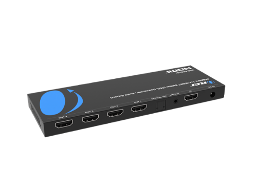 Orei 4K@60Hz 1x4 HDMI™ Splitter (CEC, Downscaler, Audio Extract