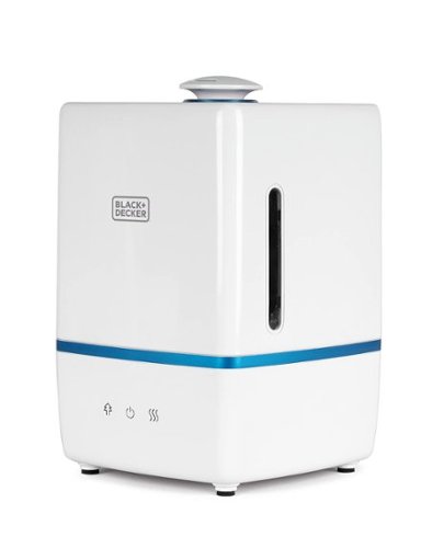 Black+Decker - 1.32 Gallon Ultrasonic Warm & Cool Mist Humidifier - White-Front_Standard 