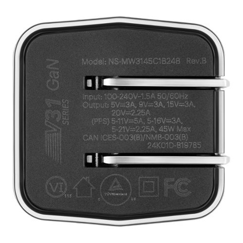 Insignia™ 45W Compact Wall Charging Kit for USB-C Smartphones, Tablets and More - Dark Gray BUY IN DUBAI