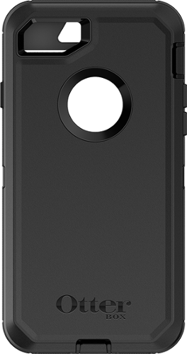OtterBox - Defender Series Case and Holster - iPhone 8/7 - Black-Front_Standard 