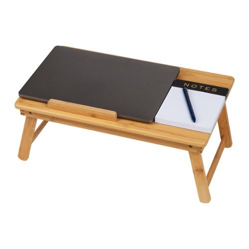 Mind Reader Lap Desk Laptop Stand, Bed Tray, Dorm Room, Folding Legs, Rayon From Bamboo - Brown WHERE TO BUY