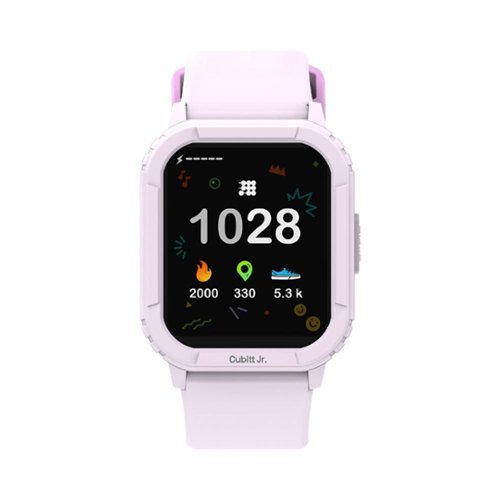 Cubitt - Jr. Kids Smartwatch Fitness Tracker for Boys and Girls with Silicone band. - Purple - (2024)-Front_Standard 