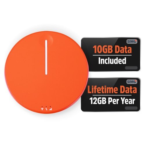 SIMO - Solis Hero 4G LTE Hotspot & Power Bank with Lifetime Data - Orange (Unlocked)-Front_Standard 