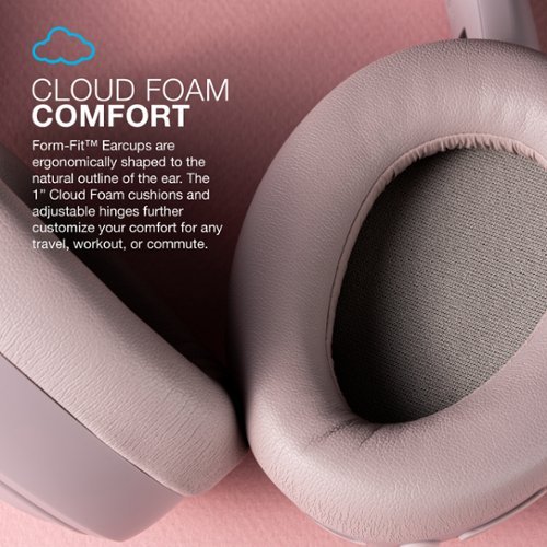 JLab JBuds Lux ANC Wireless Bluetooth Over-Ear Headphones with Active Noise Cancelling, Spatial Audio & 70+ Hour Battery - Mauve BUY IN EUROPE