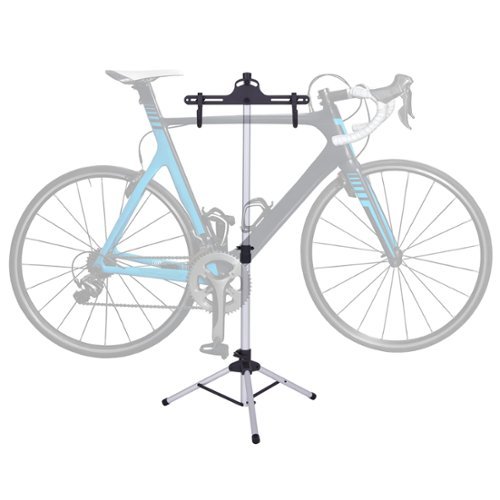 RaxGo - Freestanding Bike Stand, 1 Bicycle Stand with Adjustable Height, for Mountain & Road Bicycles - Gray-Front_Standard 