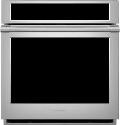 Front. Monogram - Statement 27" Smart BuiltIn Single Electric Convection Wall Oven with Scan to Cook Technology and Digital Recipe Box - Stainless Steel.