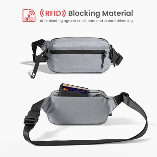 tomtoc Aviator-T33 1.5L Sling Bag with RFID Blocking, Minimalist Crossbody Bag Chest Bag Shoulder Pack for Travel, Daily Use - Gray GLOBAL SHIPPING