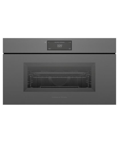 Fisher & Paykel - 30" 1.7 Cu. Ft. Single Convection Speed Oven, 6.8 Touchscreen, Handleless - Compact - Minimal Grey - Gray