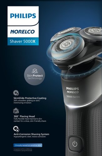Philips Norelco Shaver 5000X, Rechargeable Wet & Dry Shaver with Precision Trimmer - Silver/ Black BUY IN SINGAPORE