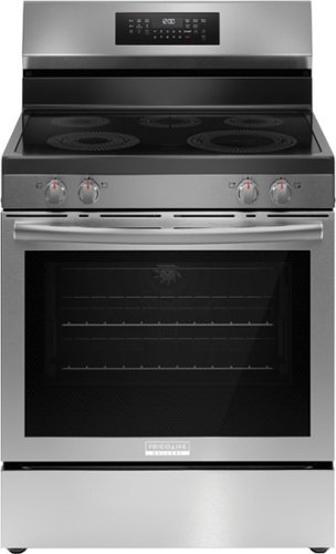 Frigidaire - 30" Rear Control Electric Range with Air Fry - Stainless Steel