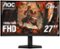 AOC - C27G4HX 27" VA Panel Curved Gaming Monitor, LED, FHD (1920x1080), 200Hz, 0.5ms, Freesync - Black-Front_Standard