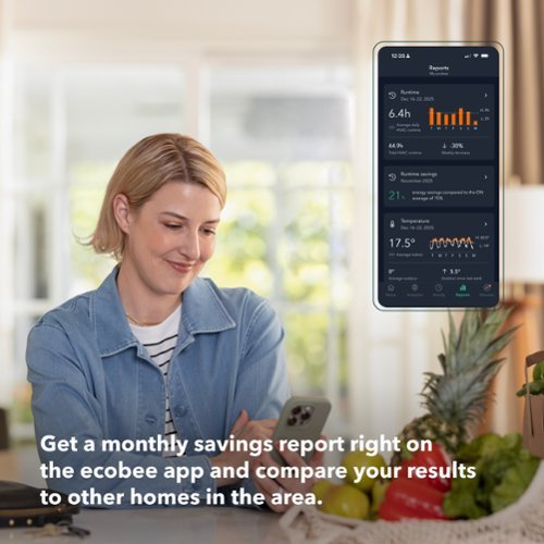 ecobee Premium Smart Programmable Touch-Screen Thermostat with Siri, Alexa, Apple HomeKit and Google Assistant - Black BUY IN QATAR