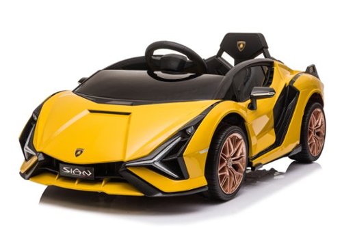 Best Rideon Cars - Lamborghini Sian 12V Yellow - Yellow