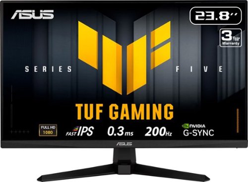 ASUS - TUF Gaming 24" FHD IPS 200Hz 0.3ms Gaming Monitor with G-SYNC/FreeSync Premium (DisplayPort, HDMI) - Black-Front_Standard 