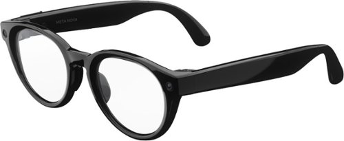 Meta - Glasses, Nova Small, Smart Frame, Clear Lenses, AI Glasses with Camera for Men, Women - Classic Black