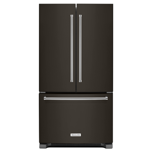 KitchenAid - 21.9 Cu. Ft. French Door Counter-Depth Refrigerator - with Printshield Finish - Black Stainless Steel
