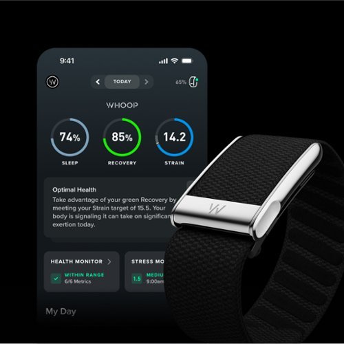 WHOOP  MG Life - Health and Fitness Tracker - 12-Month Membership - Obsidian/Titanium BUY ONLINE