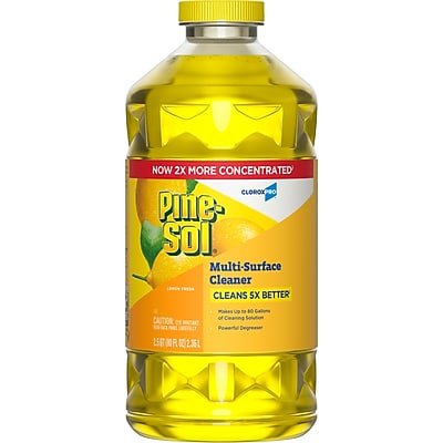 Pine-Sol - Multi-Surface Cleaner/Degreaser, Lemon Fresh Scent, 80 Fl. Oz. (60607) - Yellow