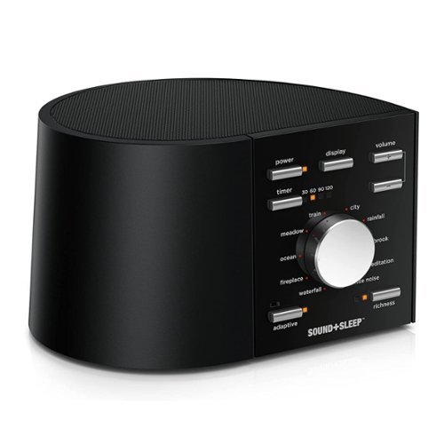 ASTI - Sound + Sleep Noise Machine - Non-Looping Environmental/Nature Sounds for Sleep - With Sleep Timer & Headphone Jack - Black-Front_Standard 