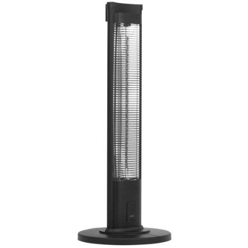Mirfee - 1500W Infrared Heater with Remote, Indoor Outdoor Electric Space Heater, 3 Heat Modes, Timer - Black-Front_Standard 