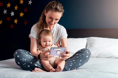 Hubble Connected Nursery Pal Premium with Hubble Grip 5 HD Smart Baby Monitor with Pan, Tilt, Zoom and Touch Screen - White BUY IN AUSTRALIA