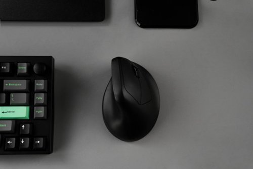 Keychron M5 Ergonomic Wired & Wireless Laser Mouse w/ Macro Button & Fast-Scrolling Metal Wheel, For Windows PC & Mac - Wired - Black GLOBAL SHIPPING