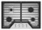 Whirlpool - 30 in. Wide 4 burners Built-In Gas Cooktop with EZ-2-Lift Hinged Cast-Iron Grates - Stainless Steel-Front_Standard