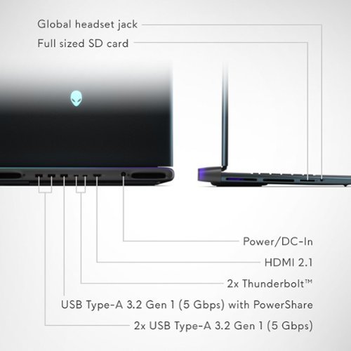 Alienware Area-51 16 240Hz Gaming Laptop WQXGA - Intel Core Ultra 9 275HX with 32GB Memory - NVIDIA GeForce RTX 5070 Ti - 2TB SSD - Liquid Teal BUY IN EUROPE