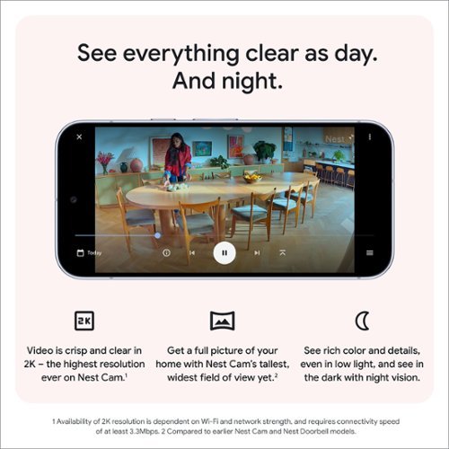 Google Nest Cam Indoor (wired, 3rd gen) - Latest Model - 2K Video and Gemini - Berry BUY IN SINGAPORE