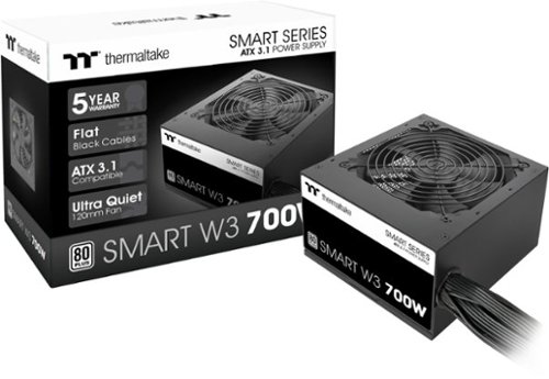 Thermaltake Smart W3 700W 80Plus Certified ATX v3.1 Spec Power Supply - Black GLOBAL SHIPPING