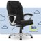 Serta - Amplify Work or Play Ergonomic High-Back Faux Leather Swivel Executive Chair with Mesh Accents - Black-Front_Standard 