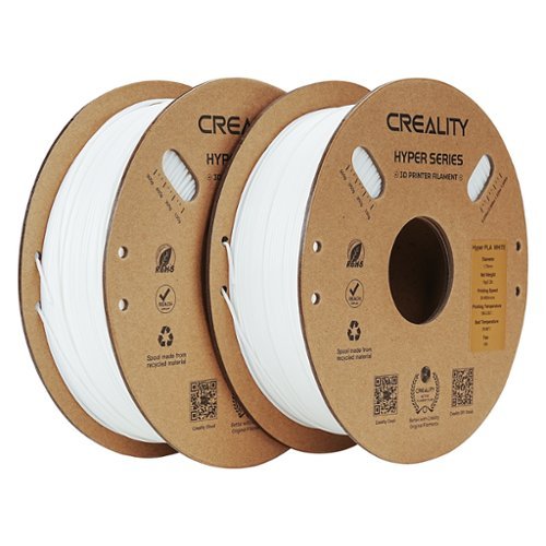 Creality - 1.75 mm Hyper PLA Filament 2.2 lbs for high-speed printers (2-pack) - White
