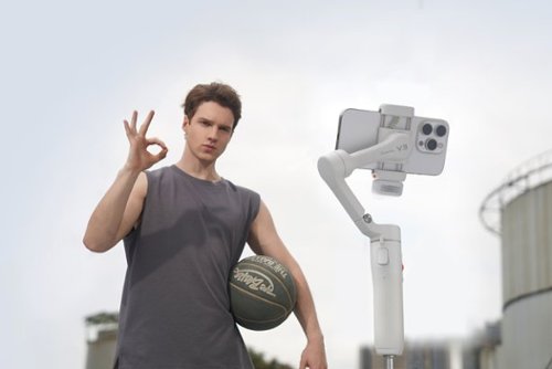 Hohem iSteady V3 3-Axis Gimbal Stabilizer for Smartphone w/ AI Tracking, Detachable Remote, Extendable Pole, & Magnetic Light - White BUY IN UK