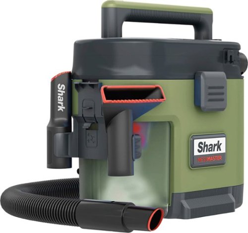 Shark - Refurbished MessMaster Portable 1 Gallon 7 Peak HP Corded Wet/Dry Shop Vac with Self-Rinsing & AnyBag technology - Olive Green