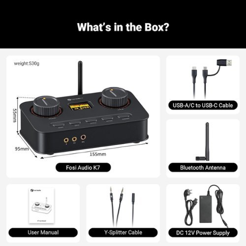 Fosi Audio K7 DAC Headphone Amp for Gaming - Black WHERE TO BUY