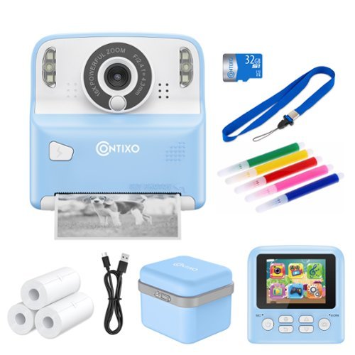Contixo KC2 Kids Camera Instant Print - 1080P Kids Instant, 2.4 Inch Screen Digital Camera 12MP with Print Paper - Blue BUY IN EUROPE