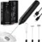 Zulay Kitchen - 3-in-1 Froth N Go Milk Frother Rechargeable - Comes with 3 Whisk Attachments - Black-Front_Standard