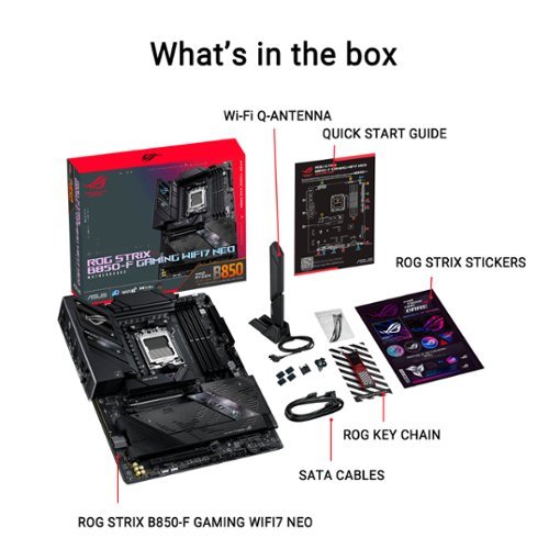 ASUS ROG STRIX B850-F GAMING WIFI7 NEO (Socket AM5) AMD B850 ATX DDR5 Wi-Fi 7 Motherboard - Black GLOBAL SHIPPING