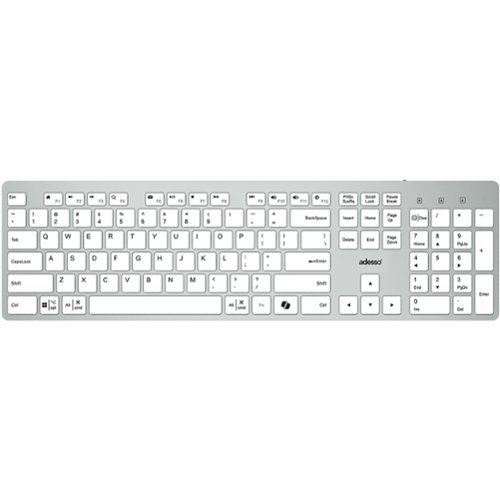 Adesso - Multi-OS Scissor switch Desktop keyboard (White) - White
