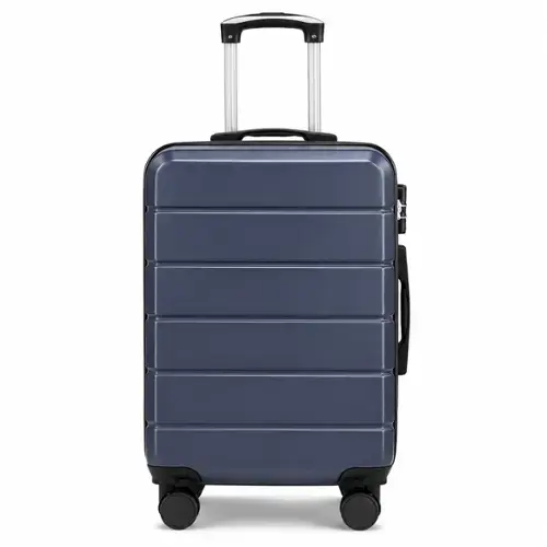 Front. LUGGEX - LUGGEX 20 Inch Carry On Luggage Airline Approved Expandable Hardside Suitcase with Spinner Wheels and TSA Lock - EX-Lite - Blue.