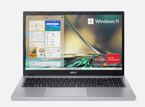 Acer - Aspire 3 A315-24P-R7VH Slim Laptop | 15.6" Full HD IPS Display | AMD Ryzen 3 7320U Quad-Core Processor - Pure Silver-Front_Standard 