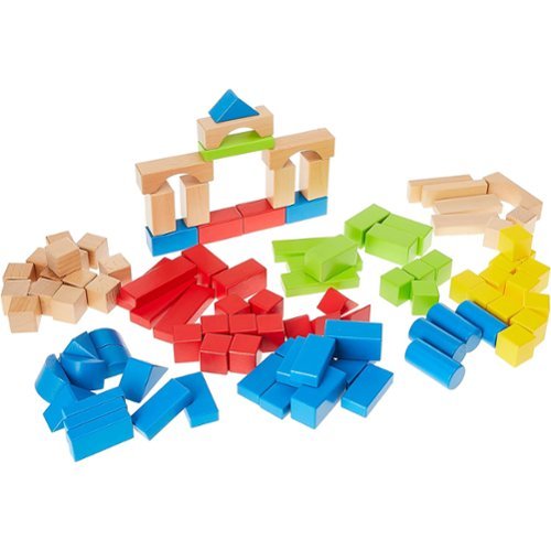 Hape - Hape: Build Up & Away Blocks - 100 pcs - Assorted Wooden Set, 1+