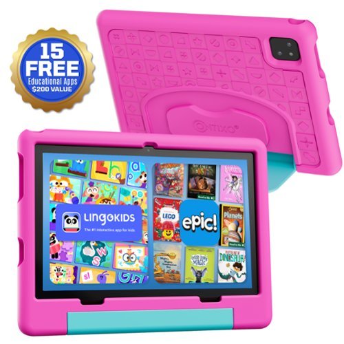 Contixo - A10 10" Educational Kids Tablet with Epic! and Lingokids 64GB with Parental Controls & Kid-Proof Case - Pink-Front_Standard 