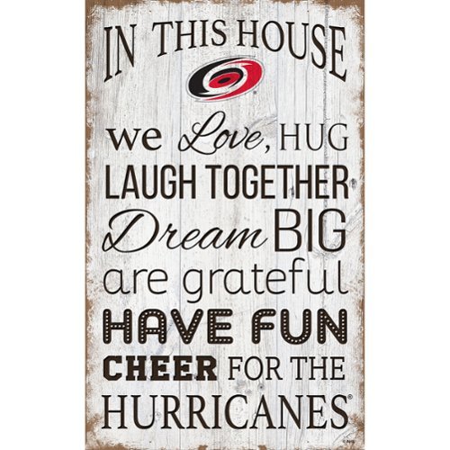 Fan Creations - Carolina Hurricanes 11'' x 19'' Team In This House Sign - Multicolor-Front_Standard 