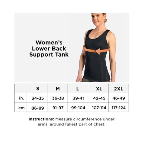 Tommie Copper Women's Lower Back Support Tank - Black SHOP ONLINE