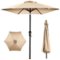 Best Choice Products - 10ft Outdoor Steel Market Patio Umbrella w/ Crank, Tilt Push Button, 6 Ribs - Sand-Front_Standard