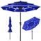 Best Choice Products - 10ft 3-Tier Solar Patio Umbrella w/ 24 LED Lights, Tilt Adjustment, Easy Crank - Resort Blue-Front_Standard